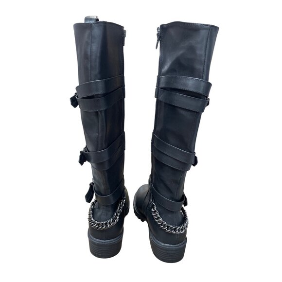 Torrid Womans Black Non Leather Below Knee Riding Boots SKU 9584 - Picture 8 of 12